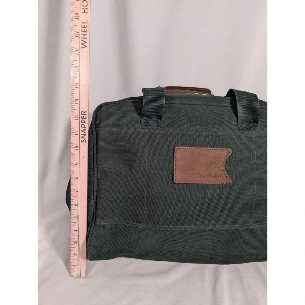 Vintage Eddie Bauer Messenger Bag Laptop Computer Case Green